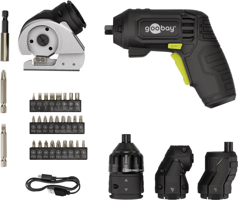 EAN 4040849778179 - Goobay 77817 destornillador eléctrico y llave de impacto 200 RPM Negro, Amarillo imagen 9