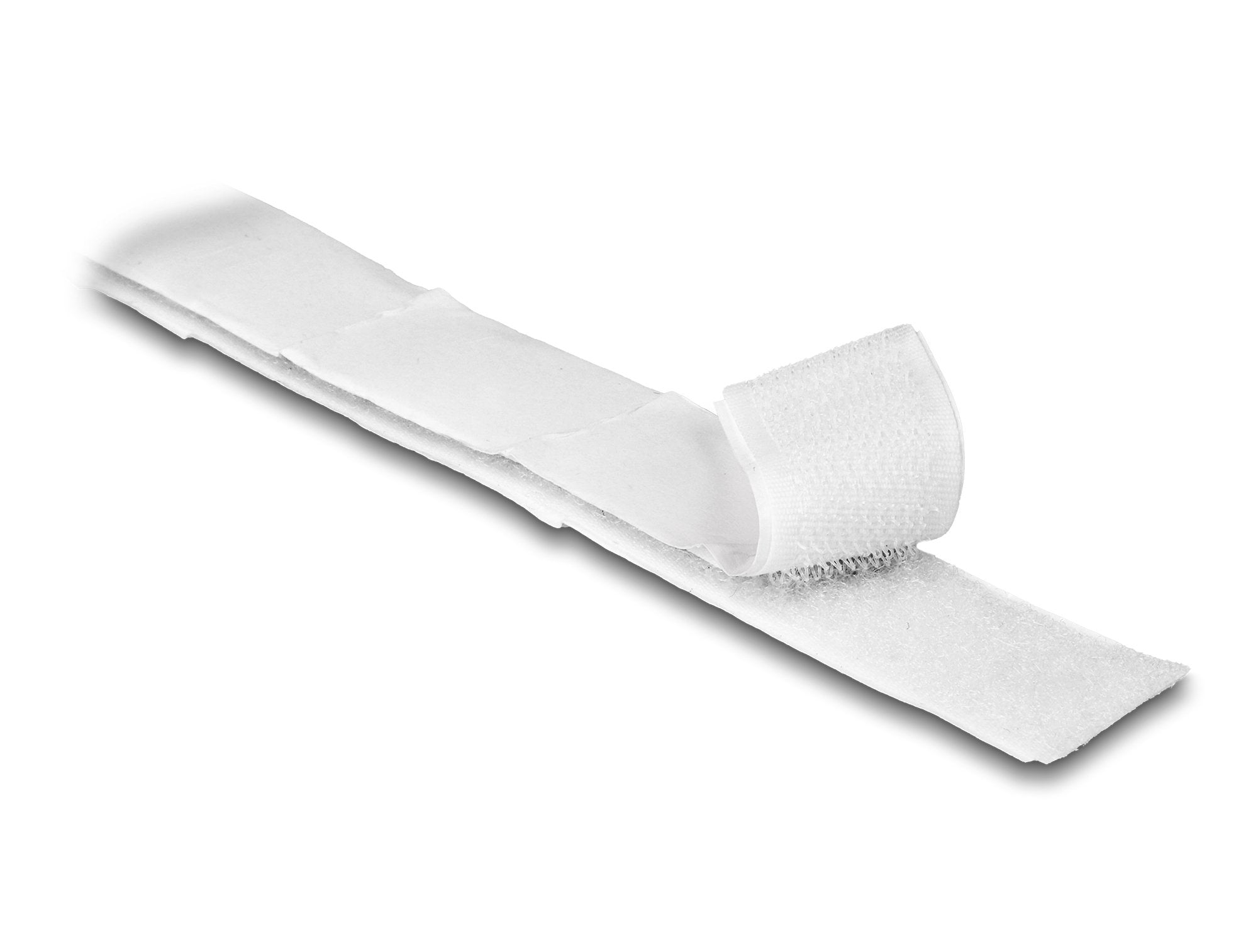 Delock 19061 Cinta De Gancho Y Lazo Autoadhesiva La 1 M X An 20 Mm Blanco