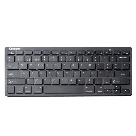 Teclado Inalambrico Silver Ht Bluetooth Black Style 2 Colors Edition