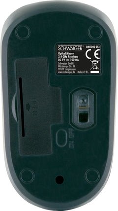 Schwaiger Funk Raton Inalambrico Optico 3 Botones 1.200dpi Negro
