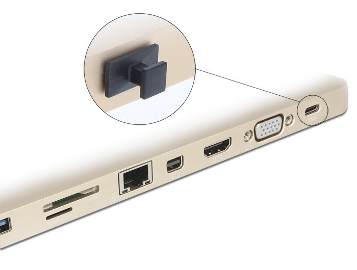 Staubschutz Für Usb Type-C Buchse Mit Grossem Griff 10 Stück Schwarz