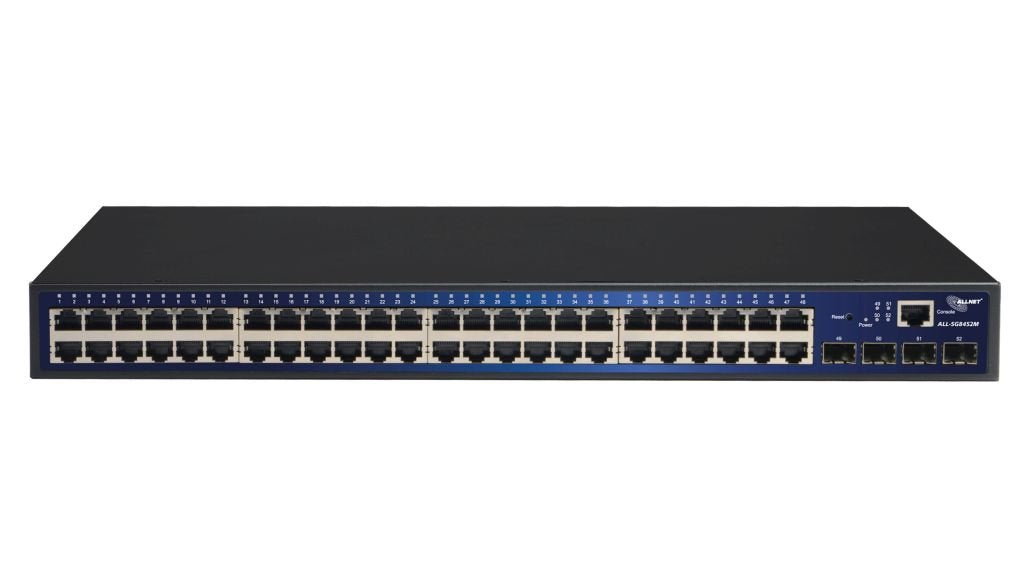 Allnet Switch Smart Managed 48 Port Gigabit / 48x Lan / 4x Sfp / Ventiladorlos / 19\" / \"All-Sg8452m\"