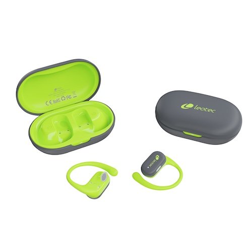 Leotec Earphones Open Air Zenith Sport Gris-Lima