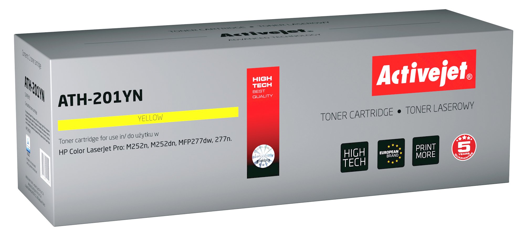 EAN 5901443105459 - Activejet ATH-201YN cartucho de tóner 1 pieza(s) Compatible imagen 1
