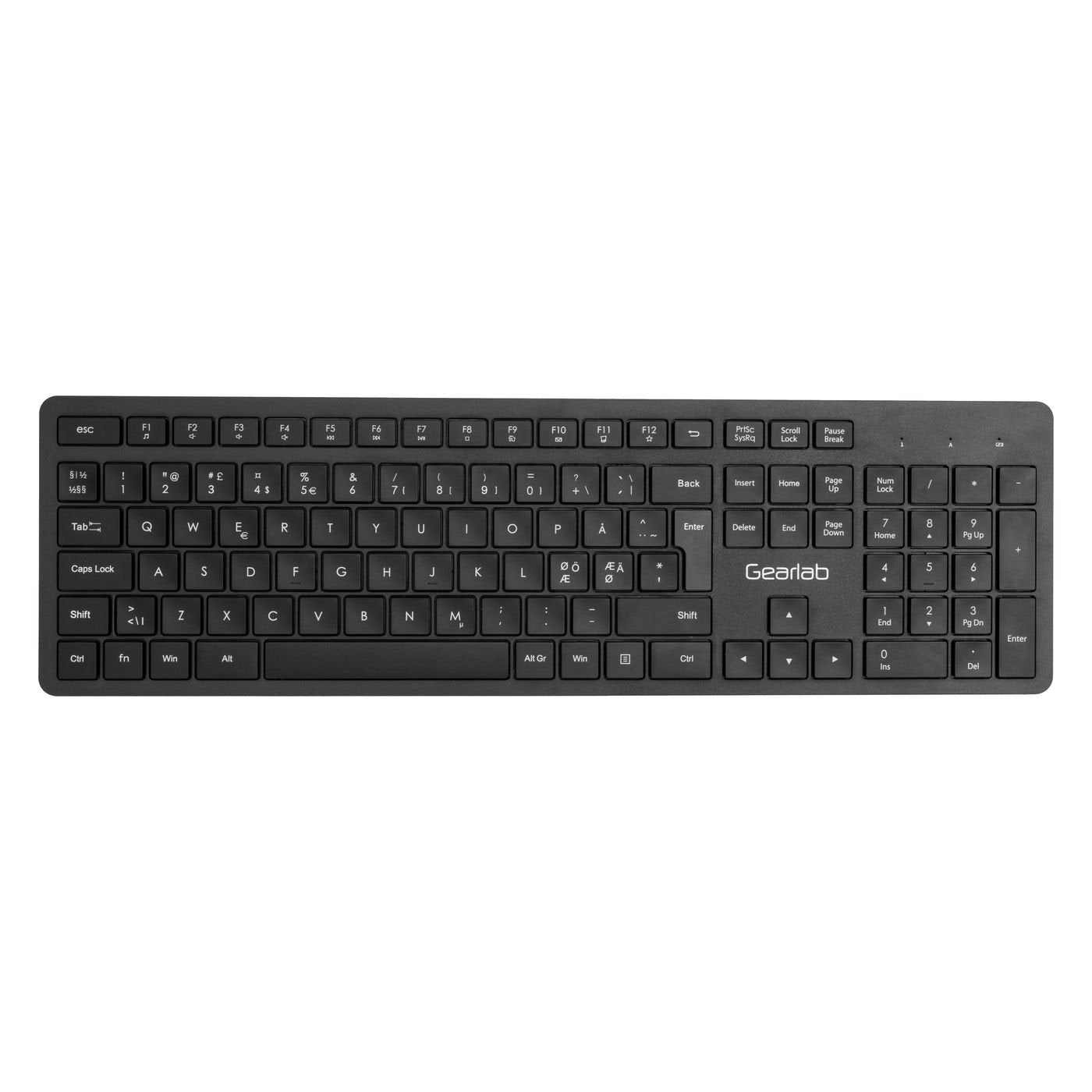 Gearlab Glb212102 Teclado Usb Qwerty Nórdico Negro