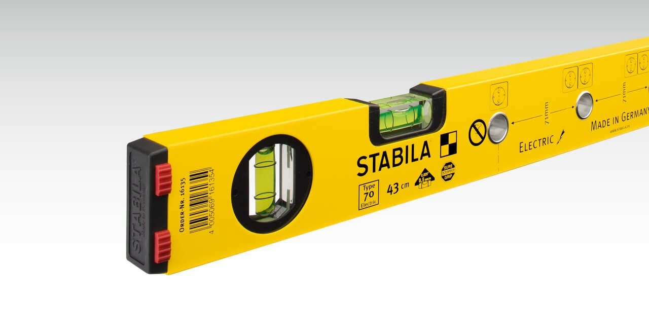 Stabila Type 70 Nivel 1,2 M Negro, Amarillo