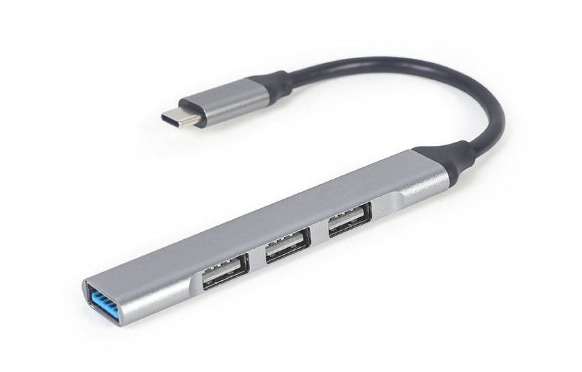 Hub Gembird Usb Tipo C 4-Port Usb  Usb3 X 1 Port Usb2 X 3 Ports Silver
