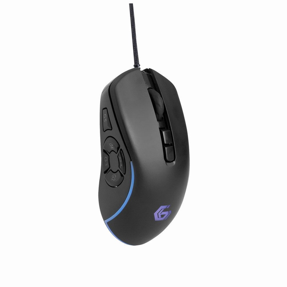 Ratón Gaming Gembird 12 Botones Iluminación Led Negro