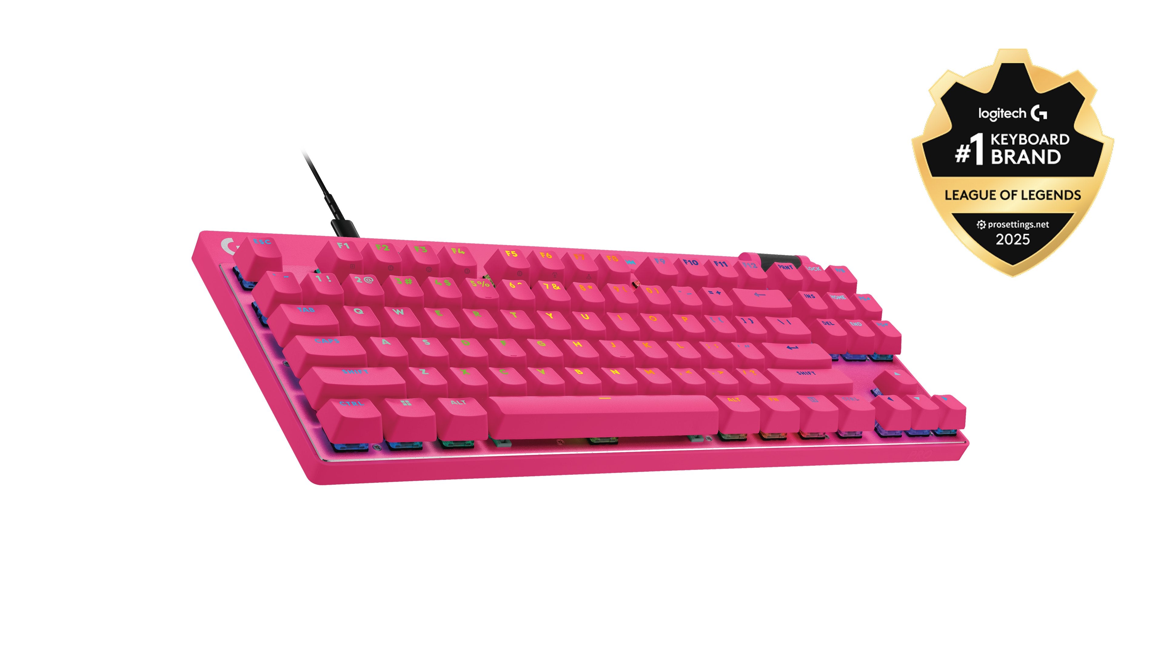 EAN 5099206126527 - Logitech G PRO X TKL Rapid teclado Juego USB QWERTY Internacional de EE.UU. Rosa imagen 2