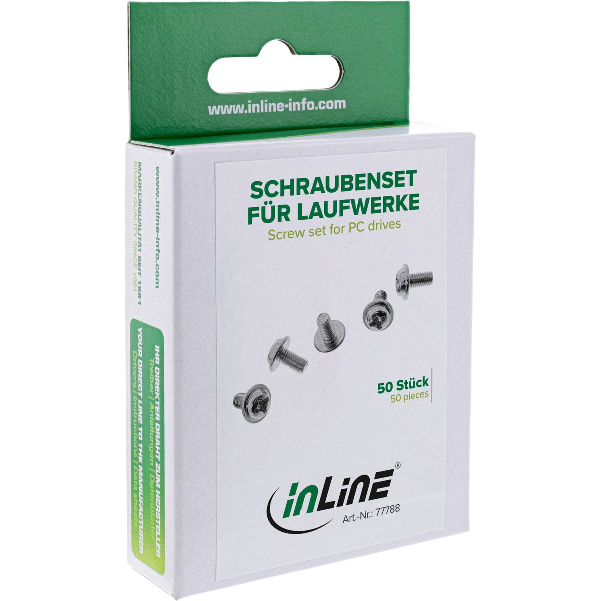 Juego De Tornillos Inline Para Accionamientos De Pc 50 Uds.