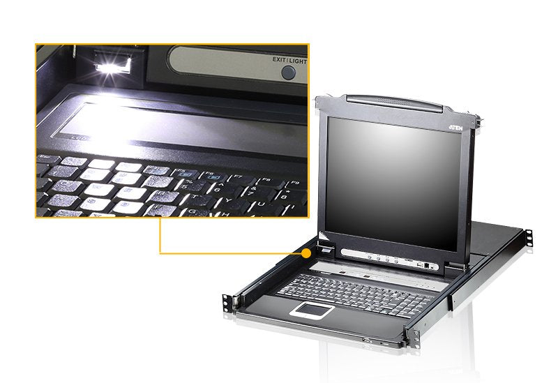 16 Port 17" Lcd Kvmp Switch Usb Port Integrated