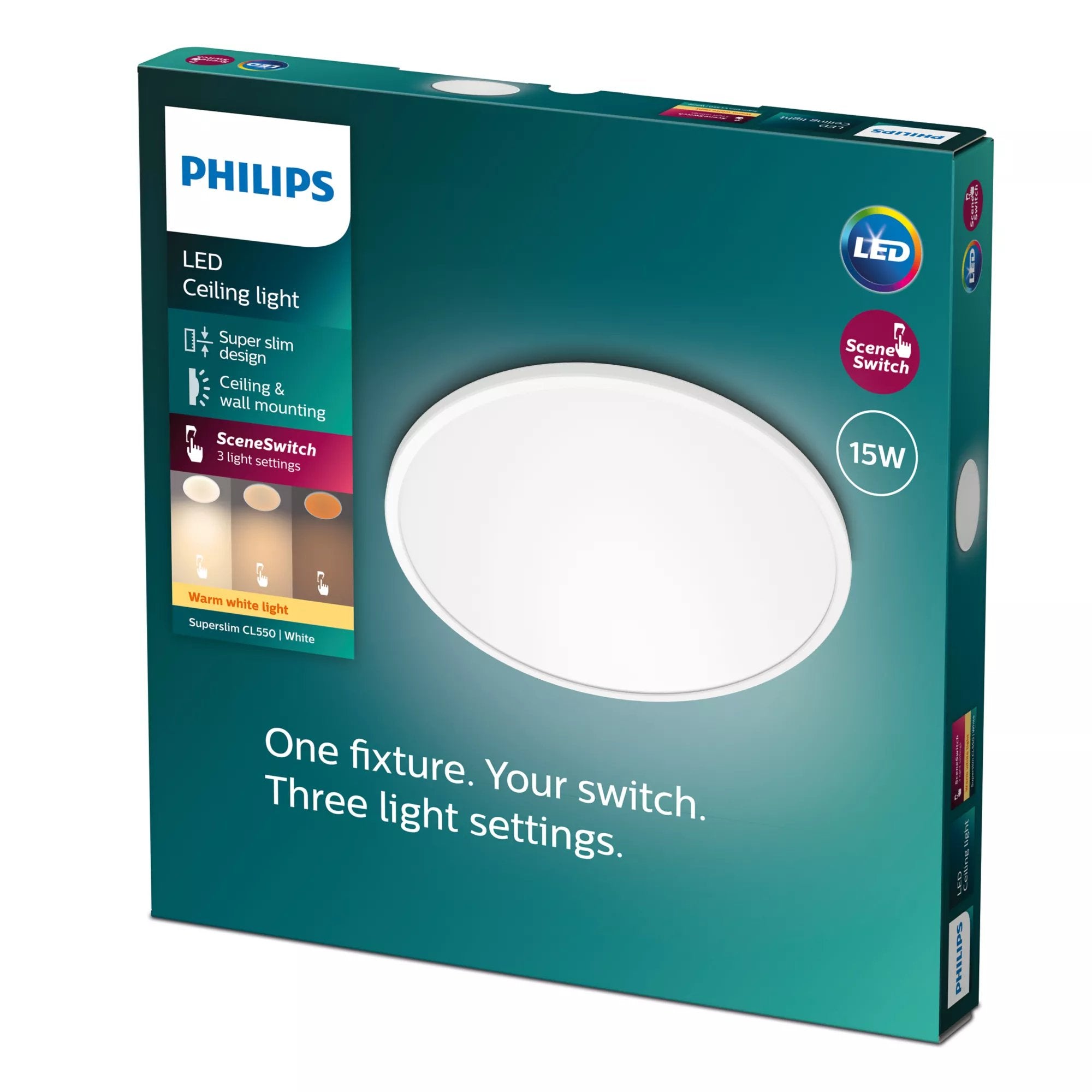 Philips Funcional Plafón Superslim 15 W