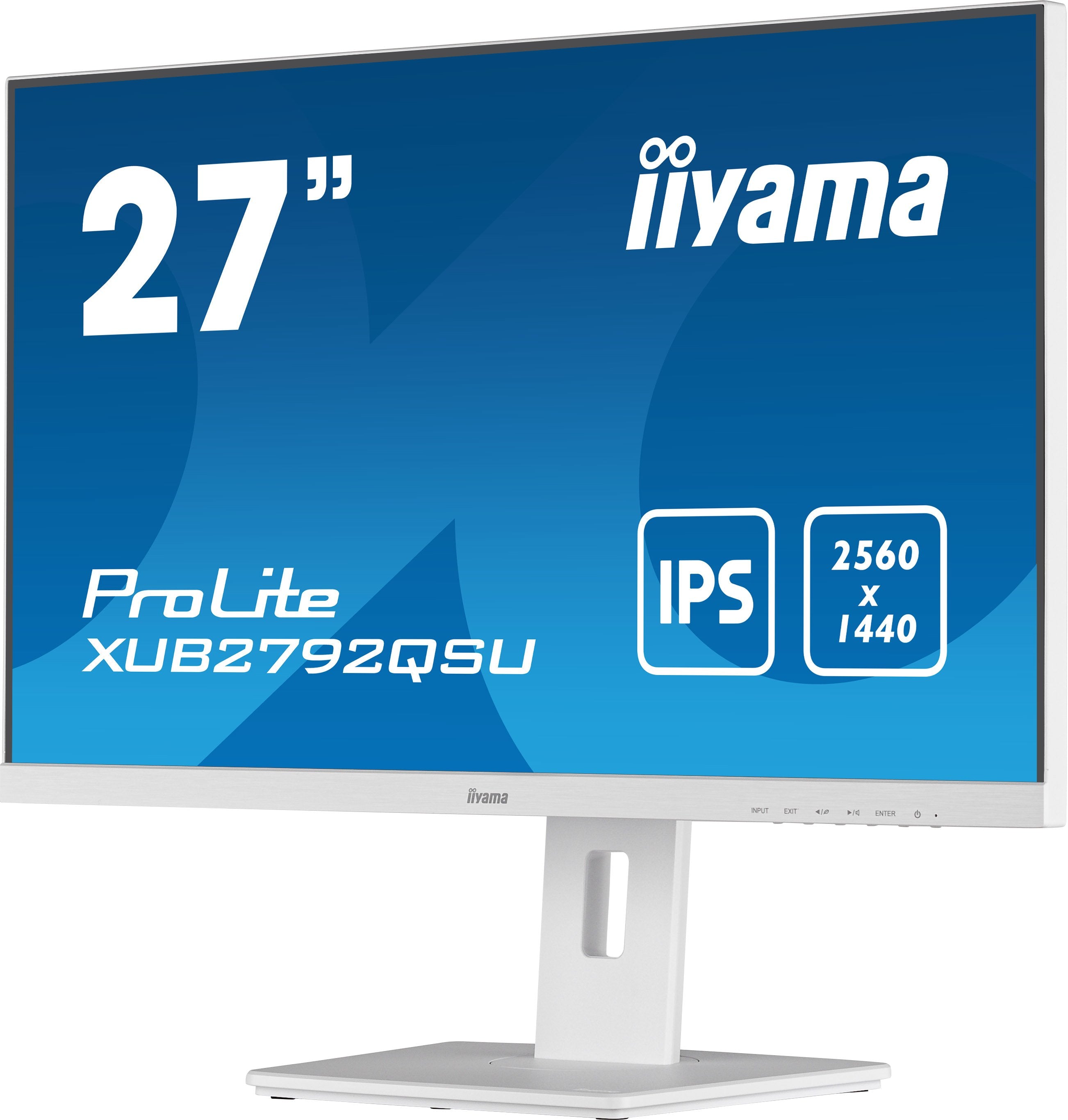 68.5cm 27'' (2560x1440) Iiyama Xub2792qsu-W5 27w Lcd Business Wqhd 5ms Hdmi Dp 2x Usb Ips Speaker Qhd White