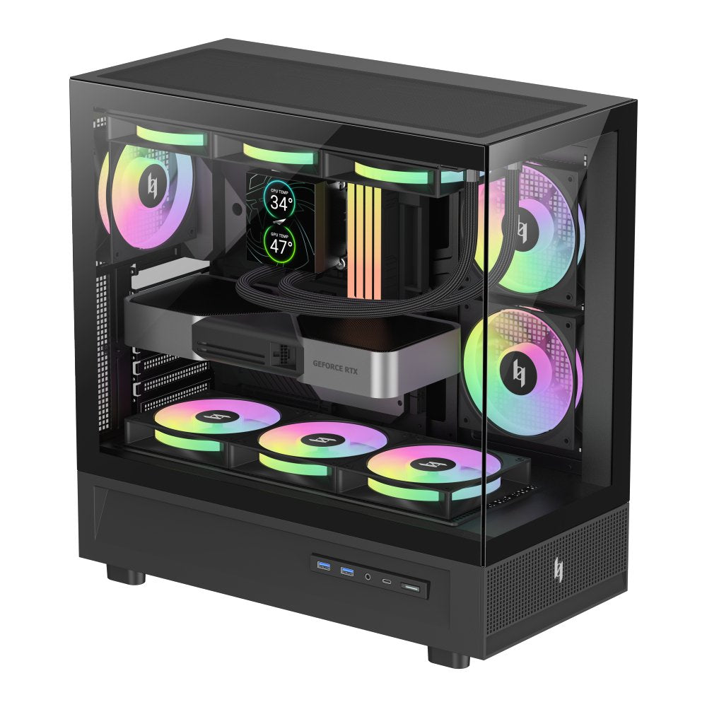 EAN 6931858712101 - GameMax NEX C51 BK carcasa de ordenador Negro imagen 8