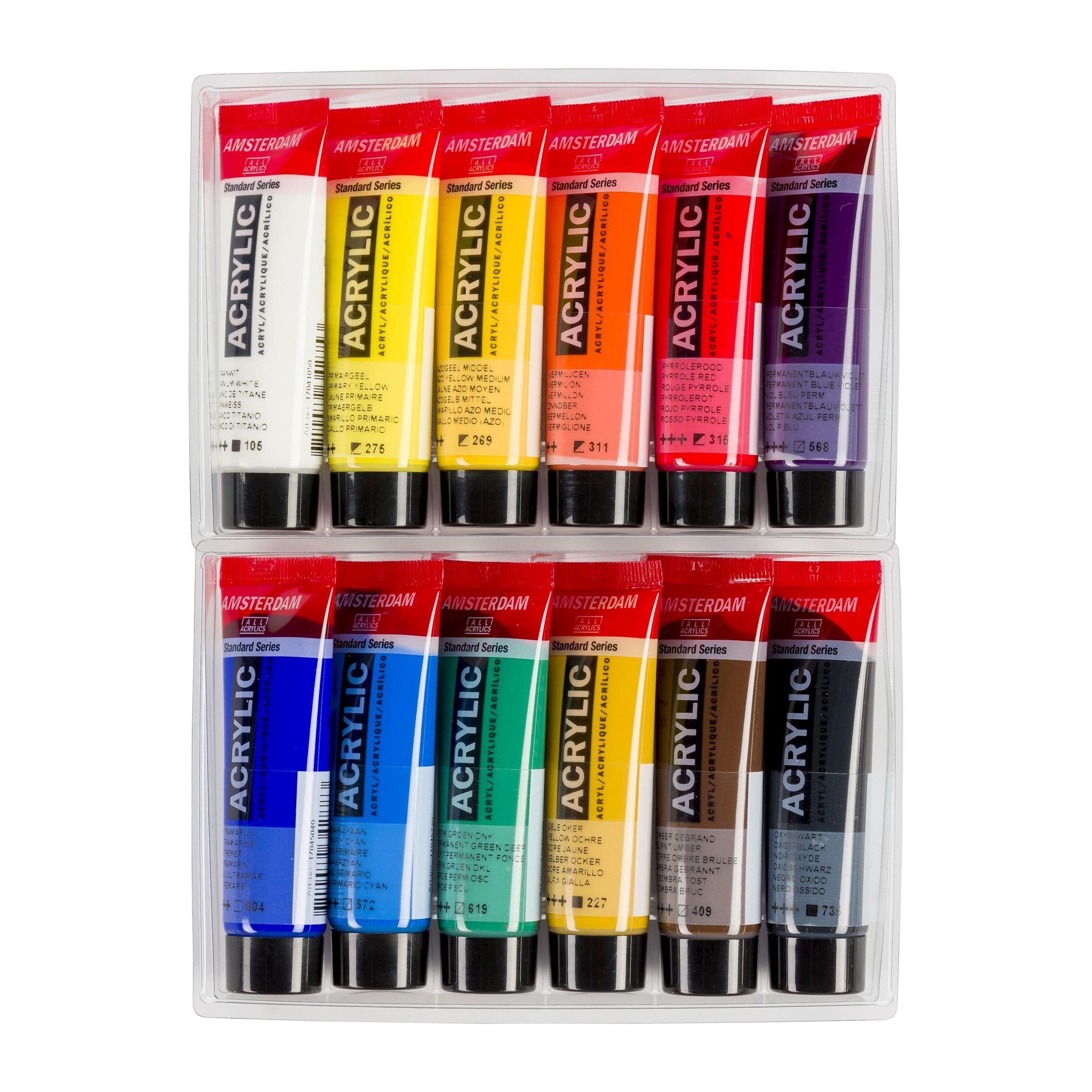 Talens Amsterdam Standard Series Set Acrílicos Selección General Tubo 20ml Estuche 12 Ud