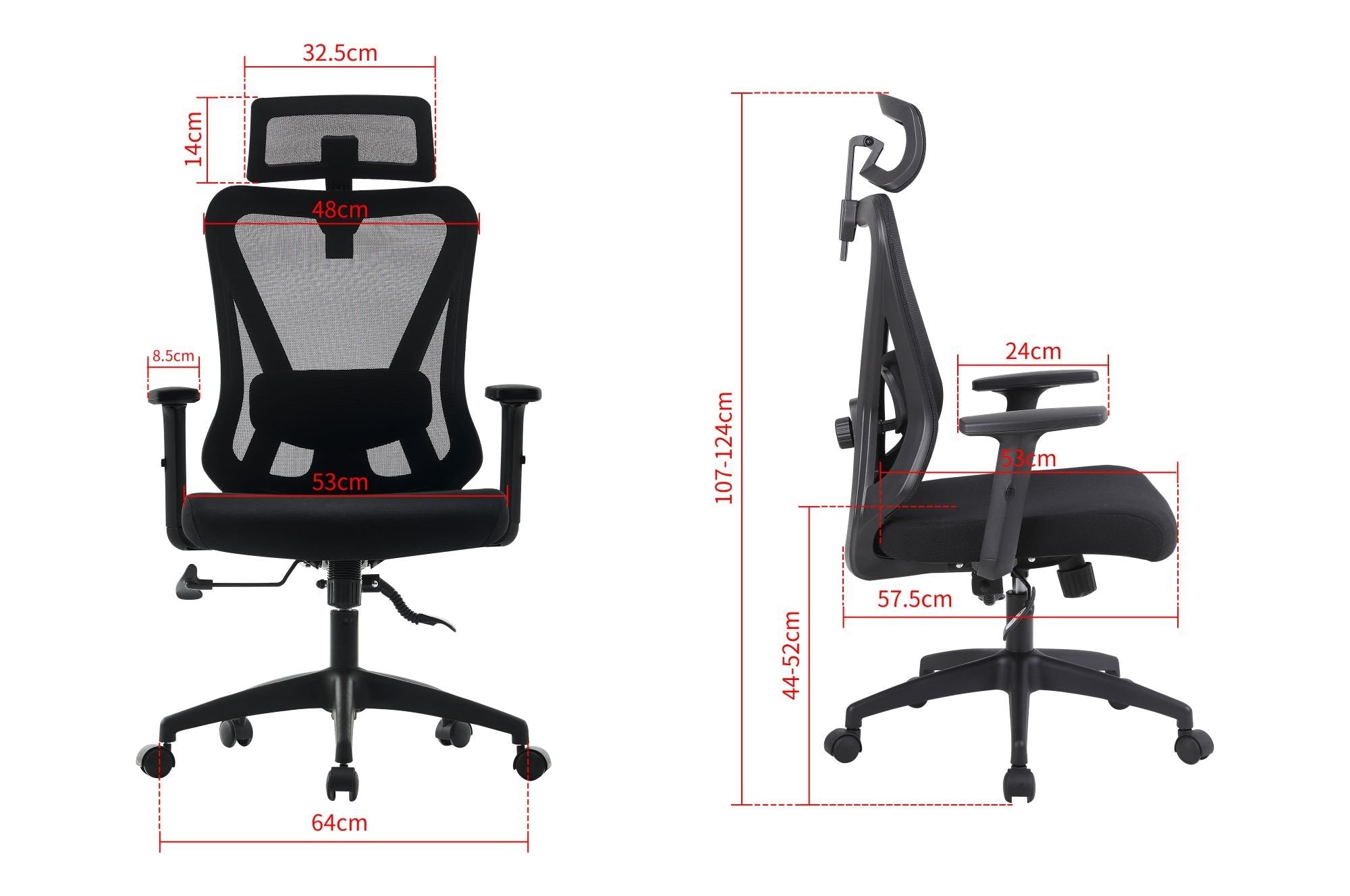 EAN 5901443124054 - Activejet T5 BLACK silla de oficina y de ordenador Asiento acolchado Respaldo de malla imagen 16