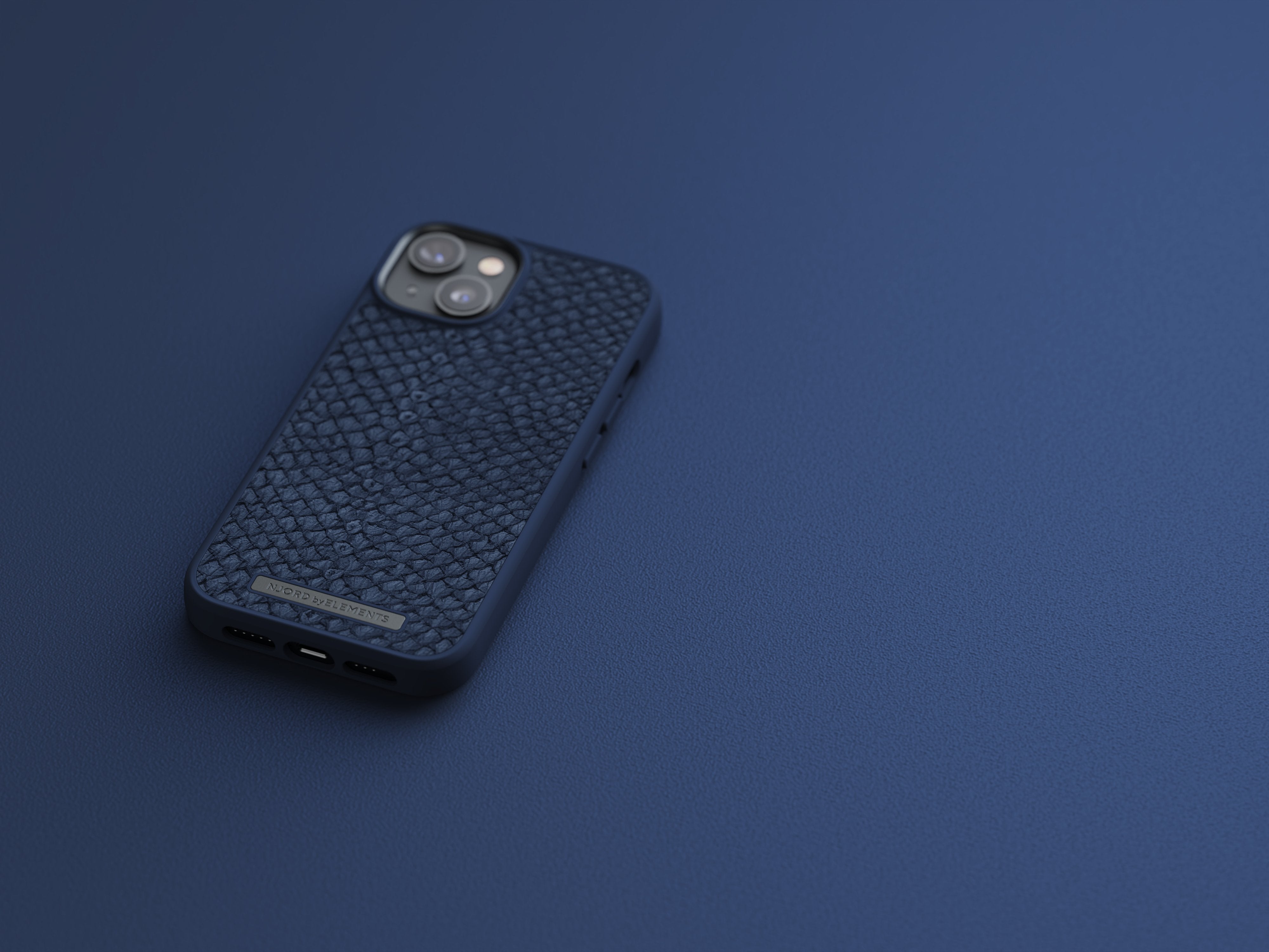 Funda De Cuero Iphone 14 (6.1) Azul