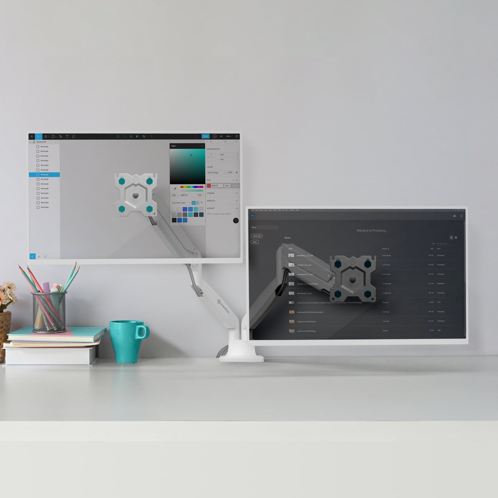 EAN 4603728443386 - ONKRON G200-W soporte para monitor 81,3 cm (32") Escritorio imagen 3