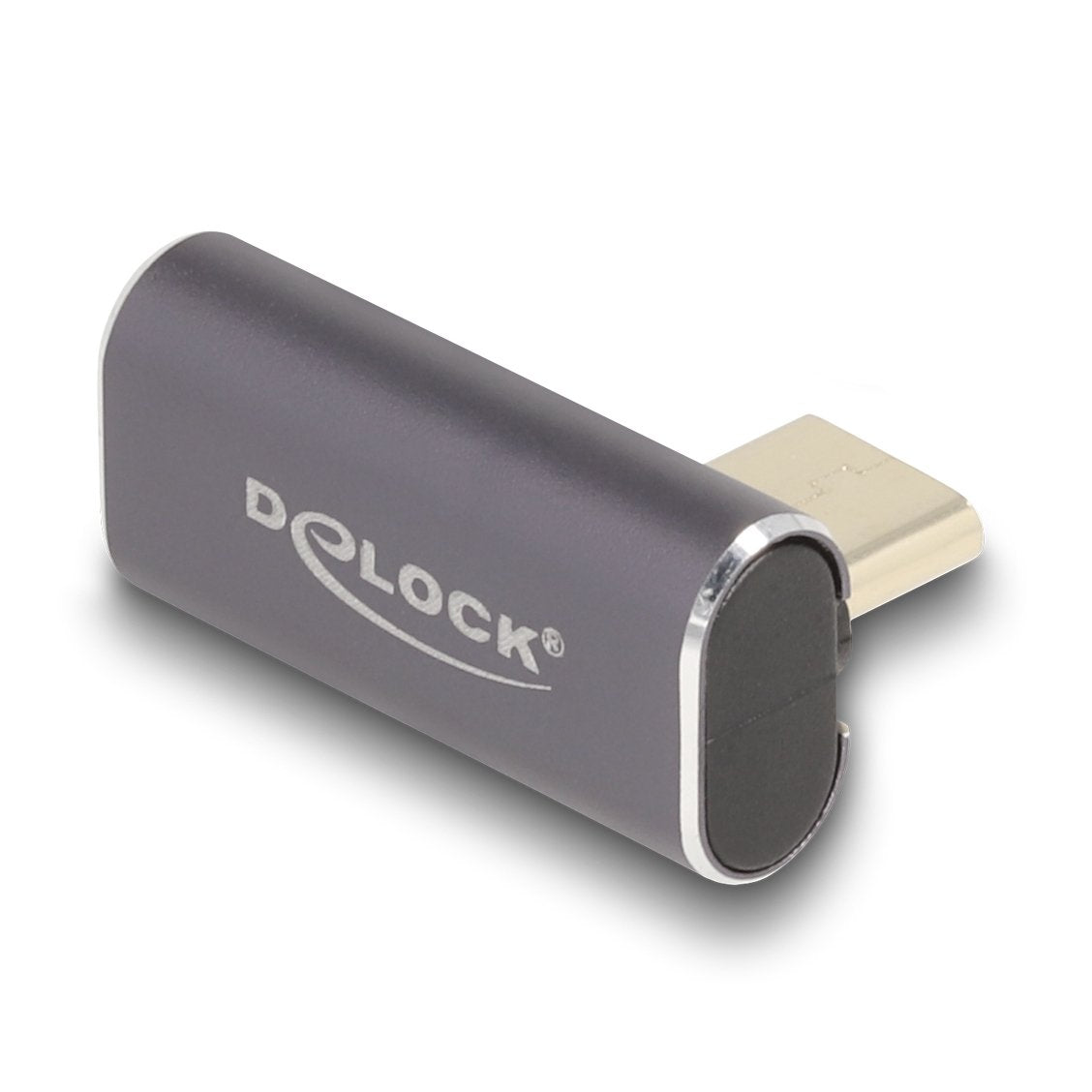 Delock 60048 Usb Adaptador 40 Gbps Usb Type-C Pd 3.0 100 W Macho A Puerto Hembra Acodado 8k 60 Hz Metal