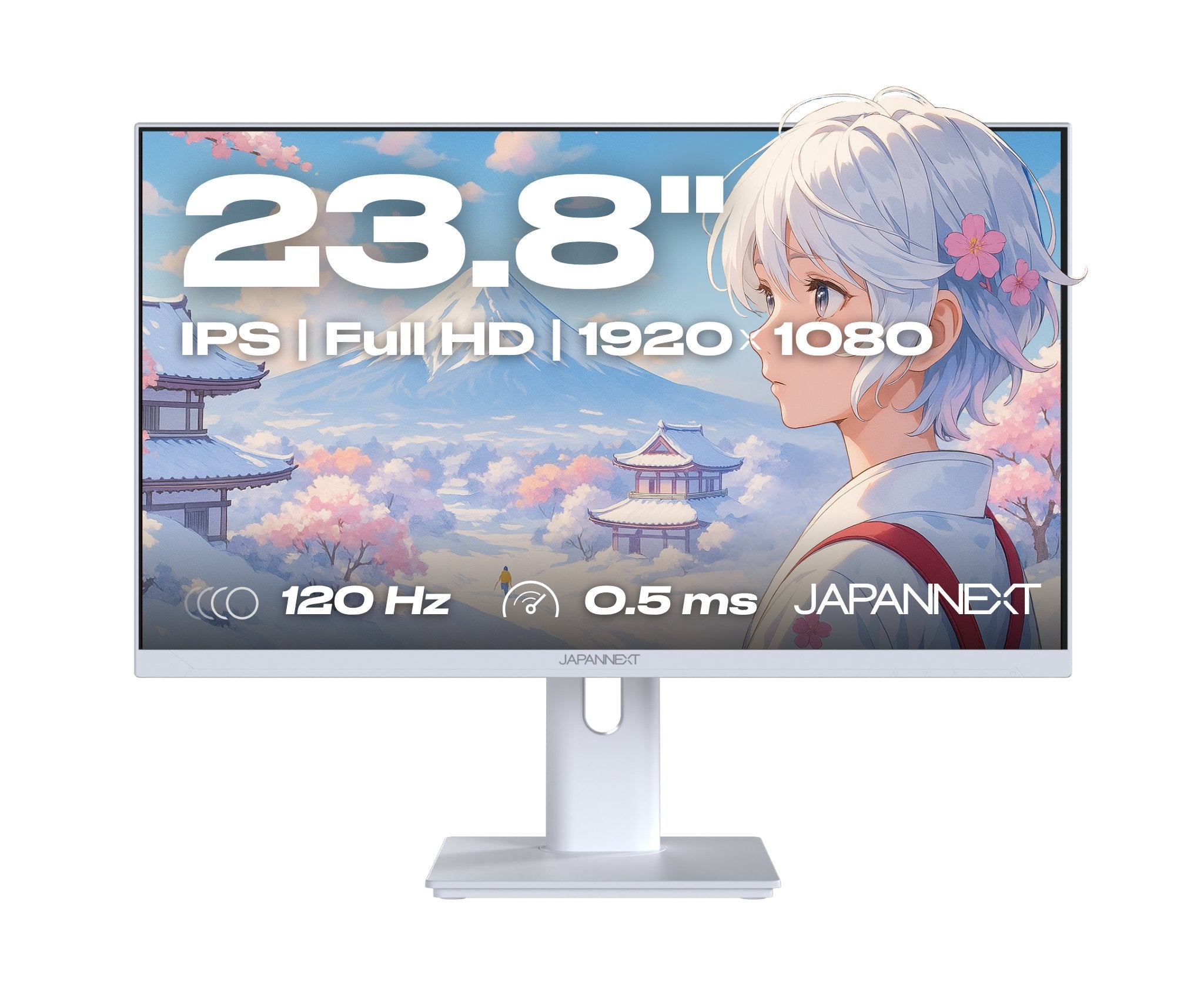 EAN 4589511175699 - JAPANNEXT JN-I238FHD120F-HSP-W pantalla para PC 60,5 cm (23.8") 1920 x 1080 Pixeles Full HD LCD Blanco imagen 1