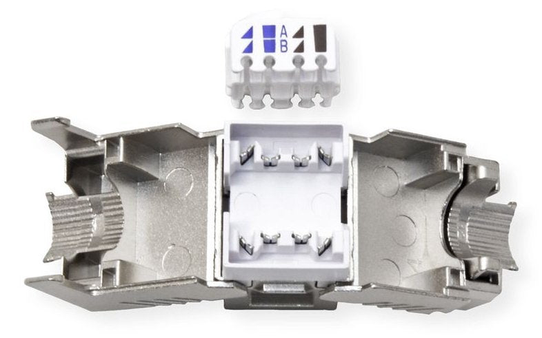 Roline Cat.6a (Class Ea) Keystone, Rj-45, Geschirmt, Werkzeuglos, Ghmt, Silberfarben
