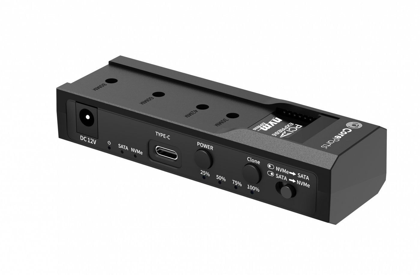 Usb-C 10gbps To Dual Bay - Hdd/Nvme M2 Ssd Clone - Converter For 2.5 And 3.5 Sata - Warranty: 24m