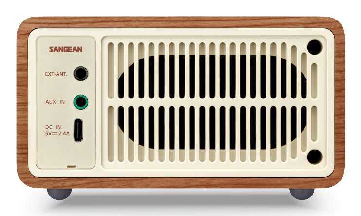Sangean Wr-7 Plus Cerezo Natural Radio Con Mueble De Madera Fm Bluetooth Aux