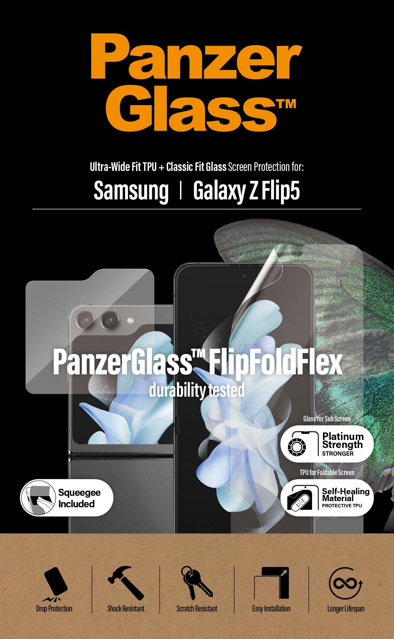 EAN 5711724073380 - PanzerGlass ® Screen Protectors Samsung Galaxy Z Flip 5G | Glass & Film Protector de pantalla 1 pieza(s) imagen 5
