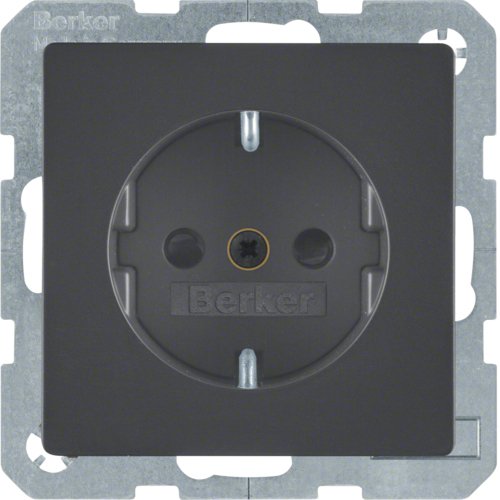 Berker 47236086 Steckdose Schuko Q.1 Q.3 Anthrazit, Samt
