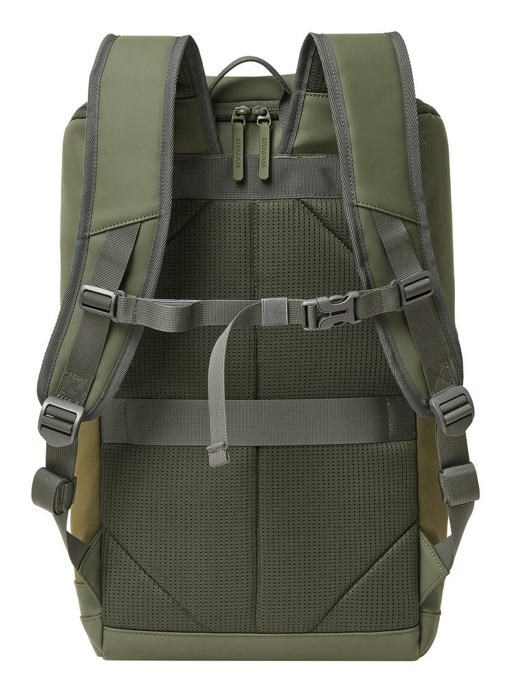 EAN 4260709015644 - Rivacase Eden mochila Mochila de viaje Oliva cuero PU, Poliéster, Tereftalato de polietileno reciclado (r imagen 7