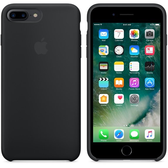 Appleâ Funda Iphone 7 Plus Silicona Negro  Mmqr2zm/A