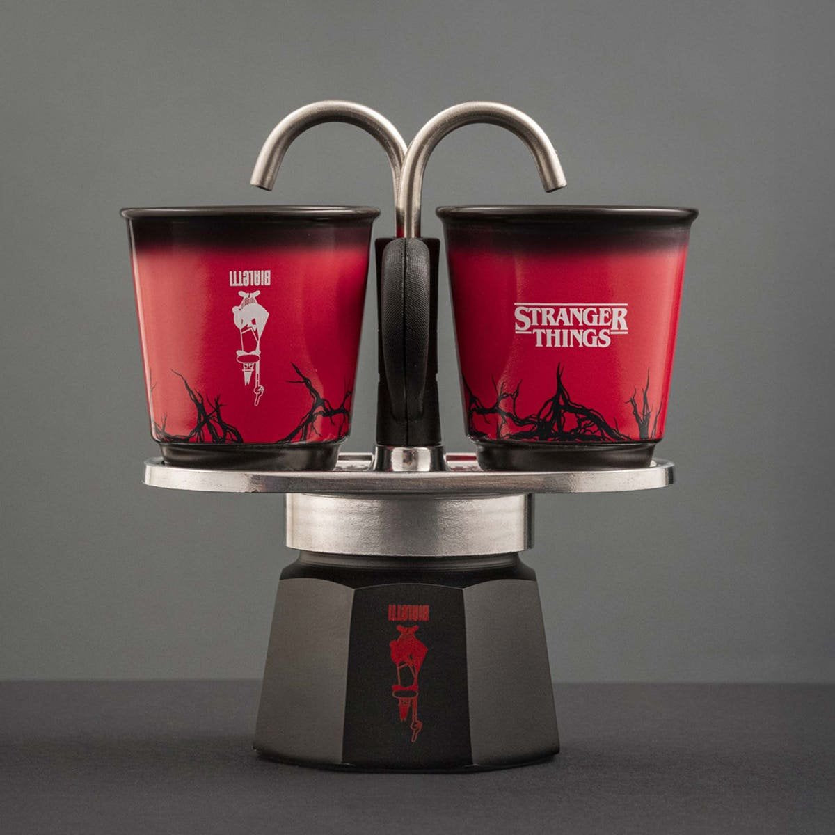 Bialetti Espressokanne Stranger Things Con 2 Espressotassen