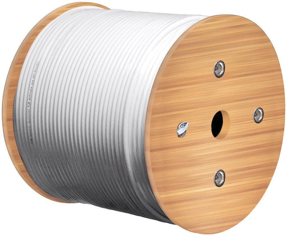 Cable Coaxial 500 Metros Sat De 120 Db, Blindado En 4 Mallas, Ccs
 Para Sistemas Digitales Sat Y Dvb-C Blanco