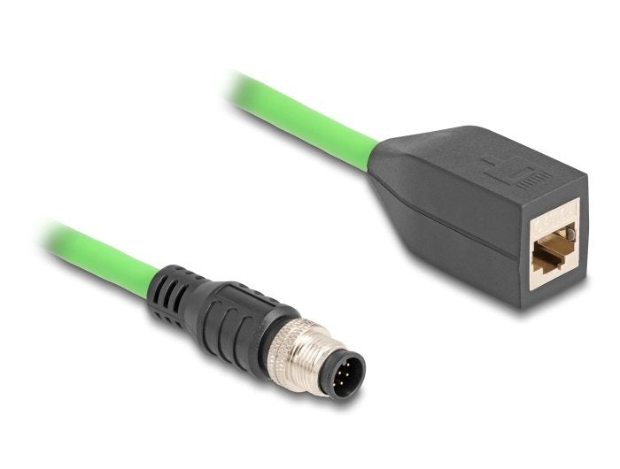 Delock M12 Cable A-Kodiert 8 Pin Macho A Rj45 Hembra Pur (Tpu) 0,5 M
