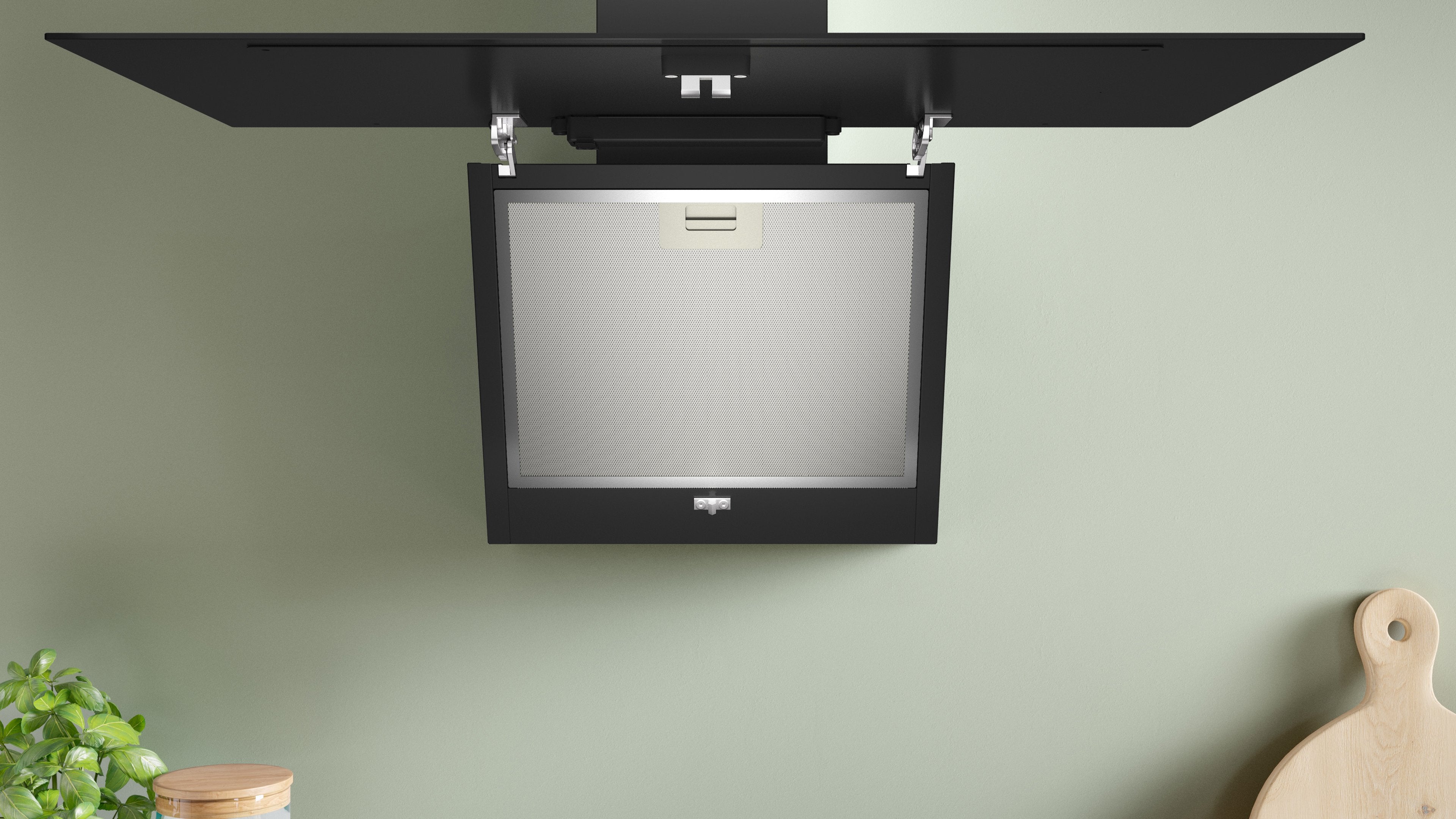 Bosch Home Dwk85dk60 Serie 2, Campana Extractora Negra, 80 Cm Dwk85dk60
