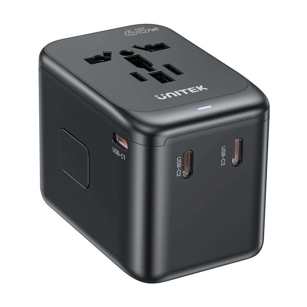 Unitek Ladowarka Podrózna Eu/Us/Uk/Aus Pd 65 W
