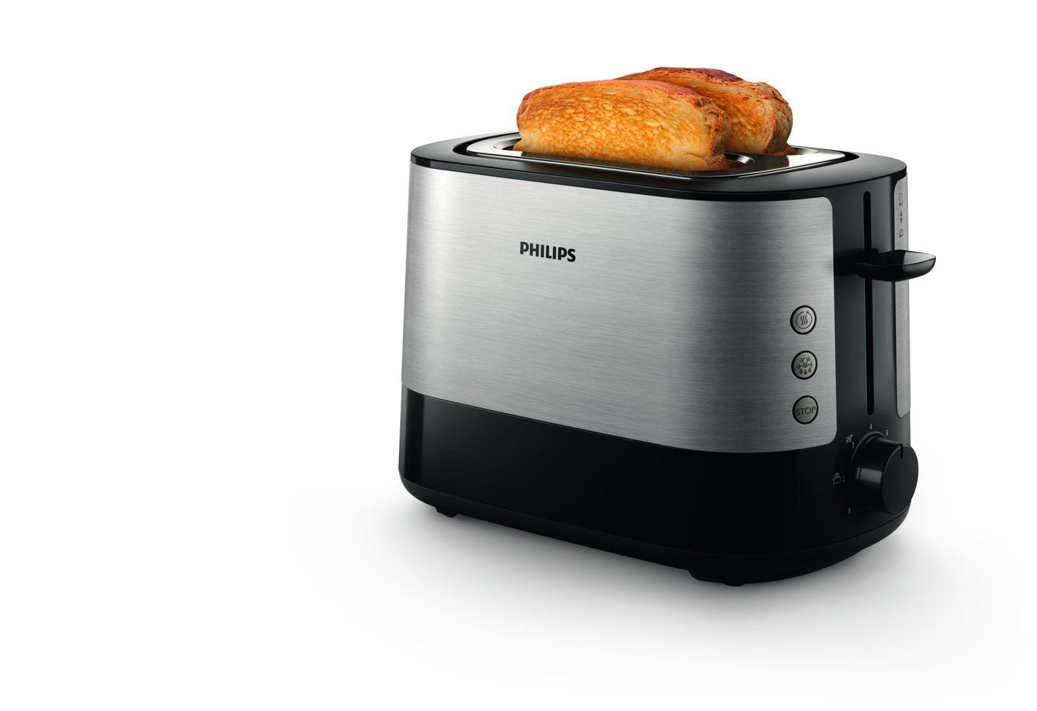 Tostadora Colección Philips Hd2635 90 Viva, Acero Inoxidable Negro