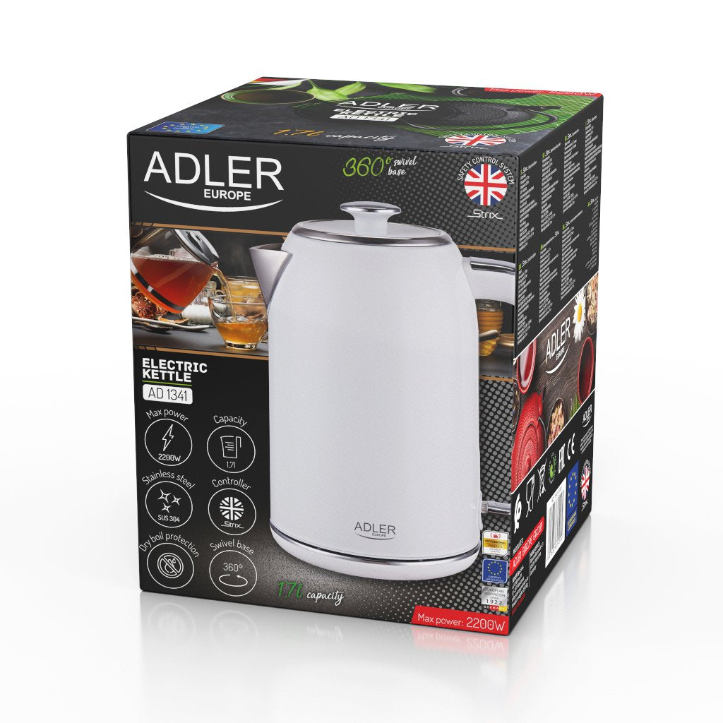 Tetera  Adler Ad 1341 Eléctrica 1,7 L 2200 W Blanco