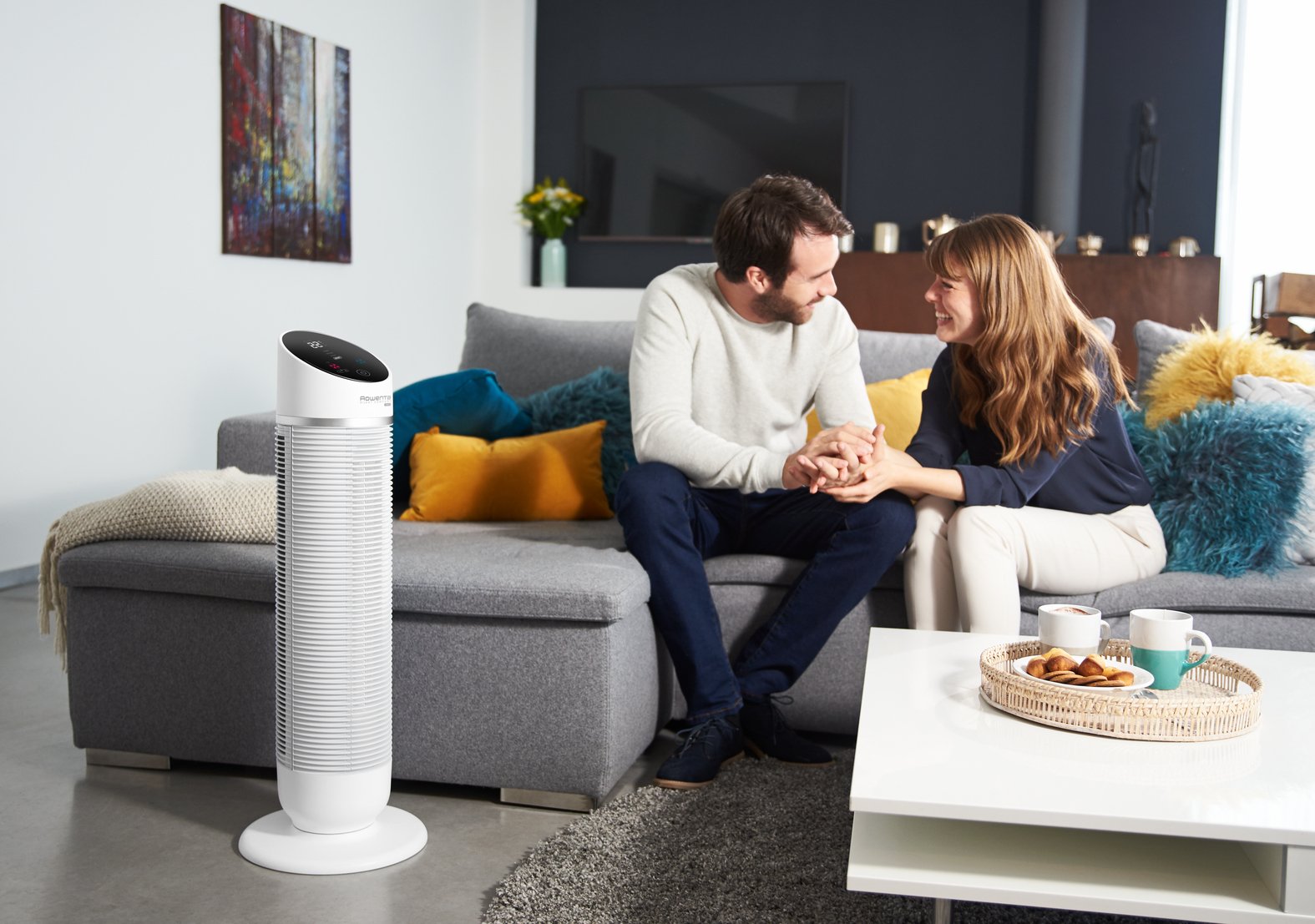Calefactor  Rowenta Silent Comfort Hq8120 Eléctrico Interior Plata 2400 W Ventilador Eléctrico