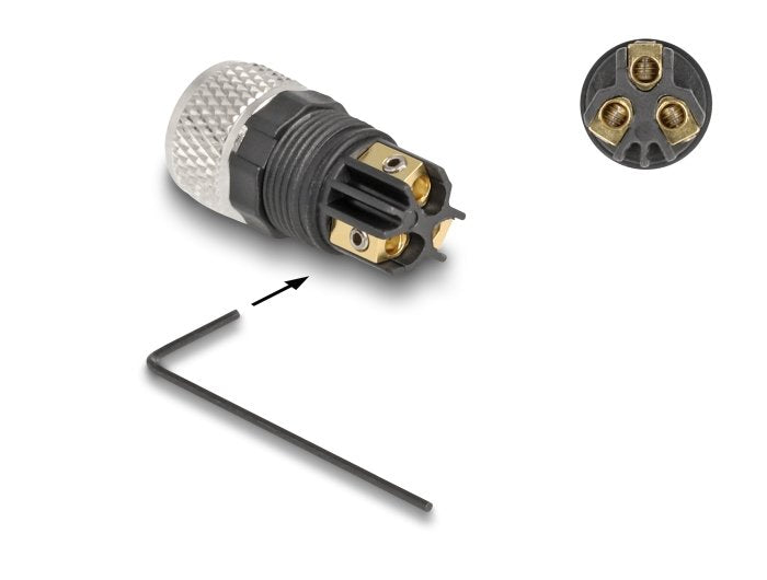 M8 Steckverbinder A-Kodiert 3 Pin Buchse Zur Montage Mit Schraubanschluss