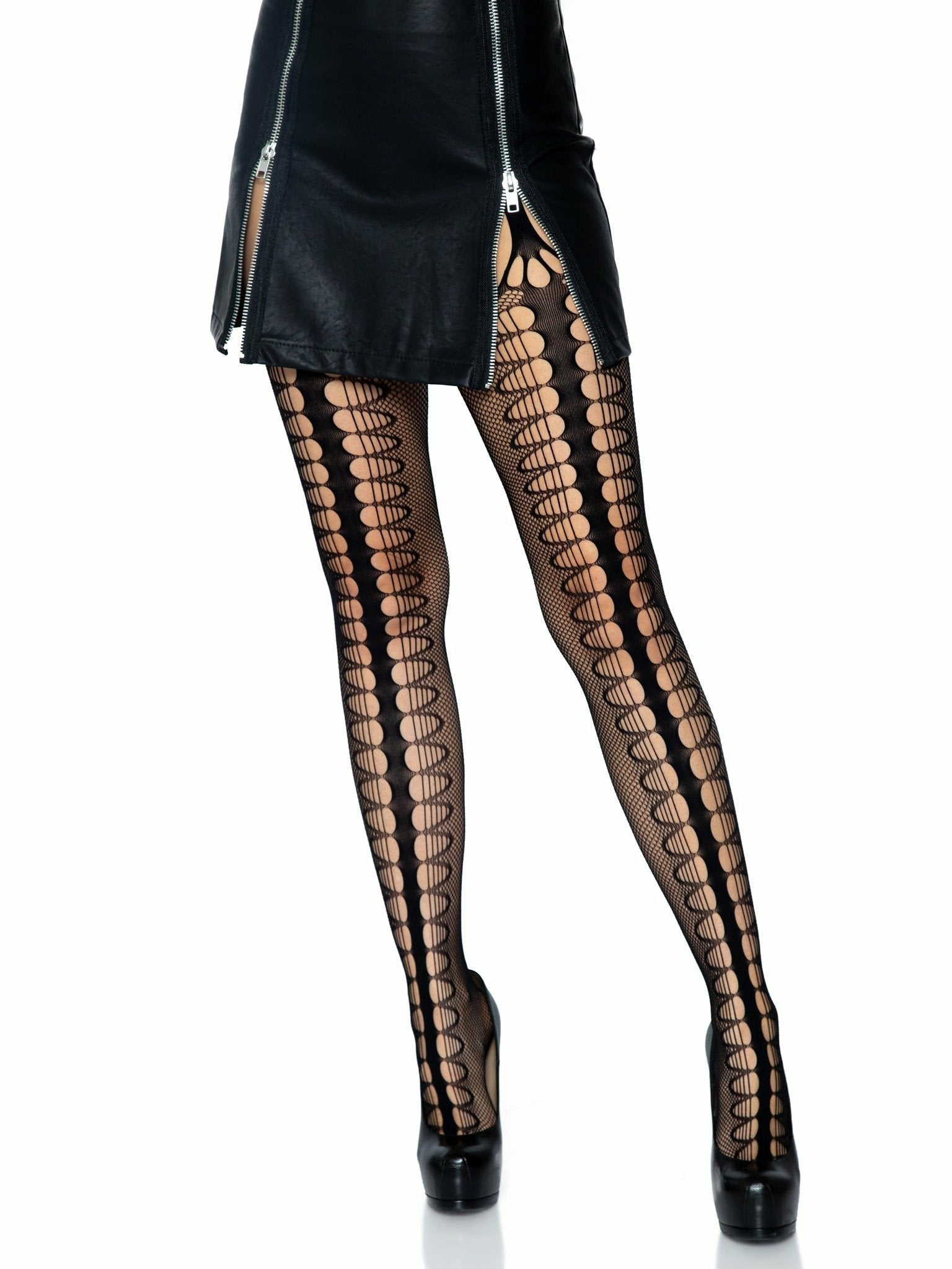 Leg Avenue - Medias Con Liguero Exclusive Negro