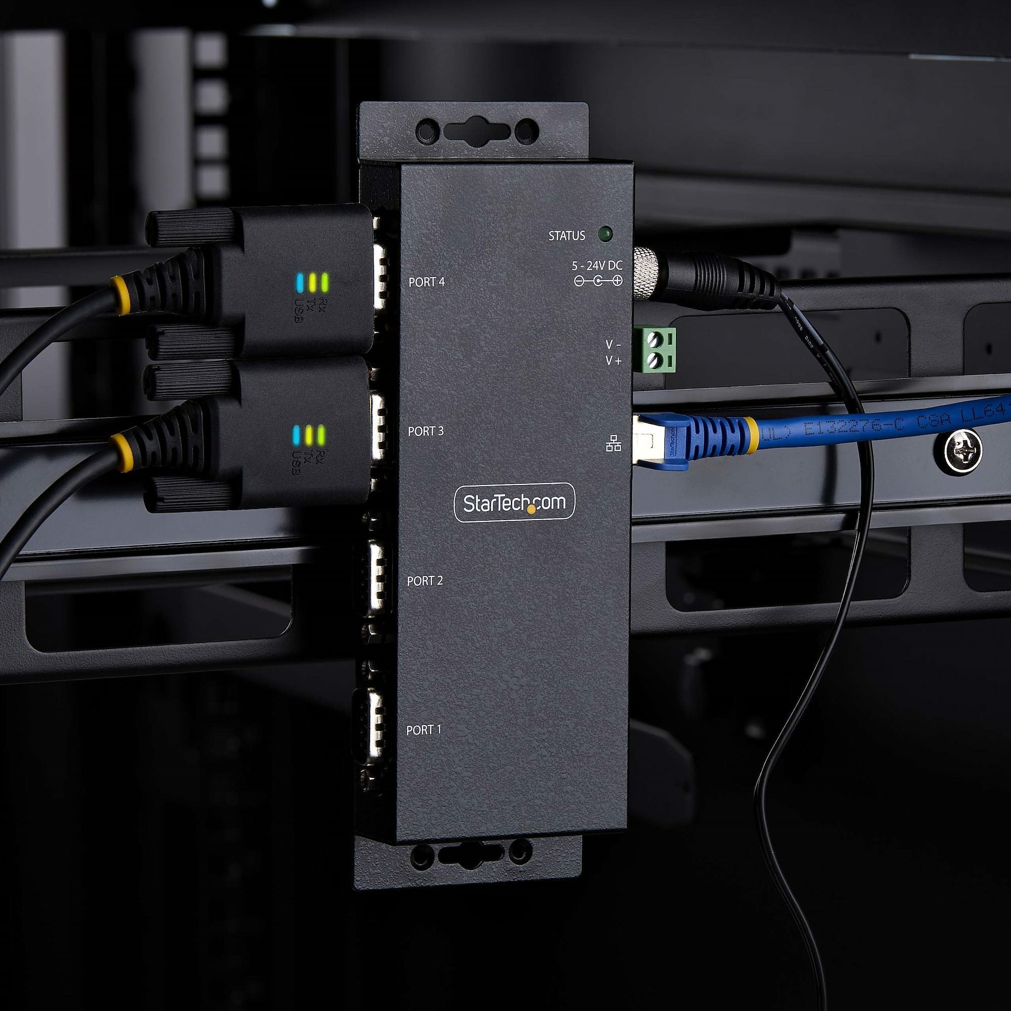 EAN 65030906012 - StarTech.com I43-SERIAL-ETHERNET convertidor, repetidor y aislador en serie RS-232 RJ-45 Negro imagen 7