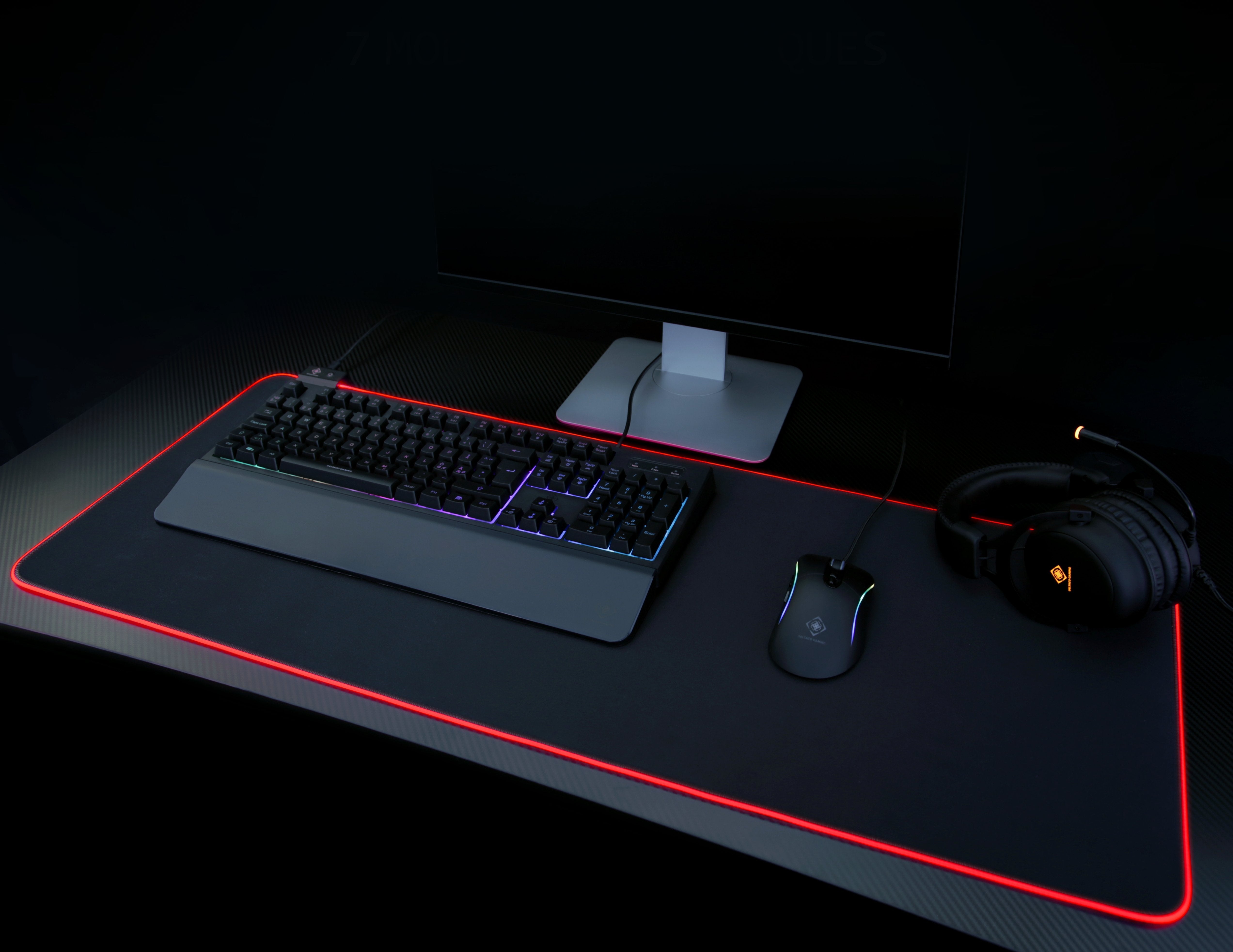 Deltaco Dmp310 Gaming Mauspad Rgb M. 13 Led-Modi Schwarz
