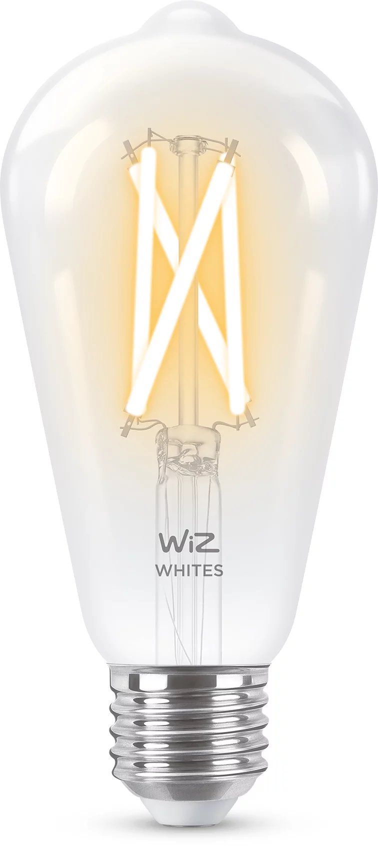 Wiz Whites Bombilla Con Filamento Led Forma: St64 E27 6.7 W (Equivalente 60 W) Clase A++ Luz Blanca Caliente A Fría 2700-6500 K Transparente
