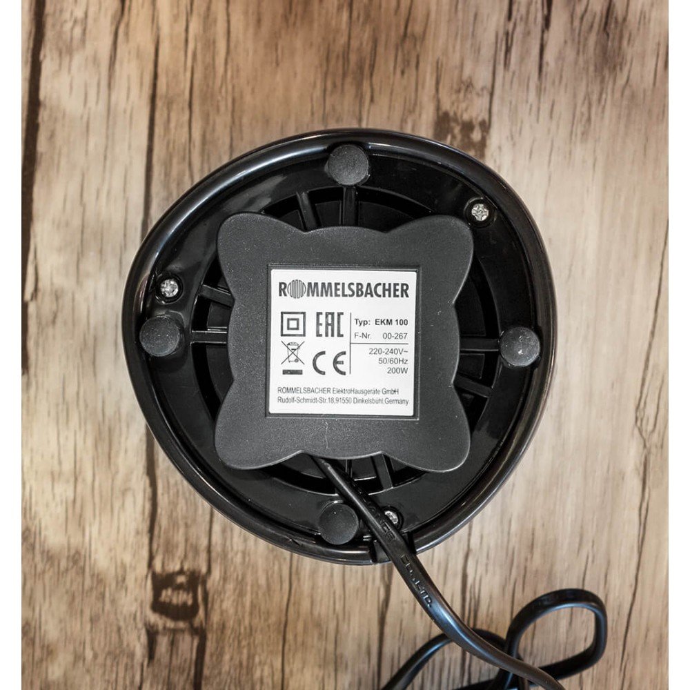 Molinillo De Café Rommelsbacher Ekm 100 (Acero Inoxidable/Negro, 200 Vatios) Ekm 100