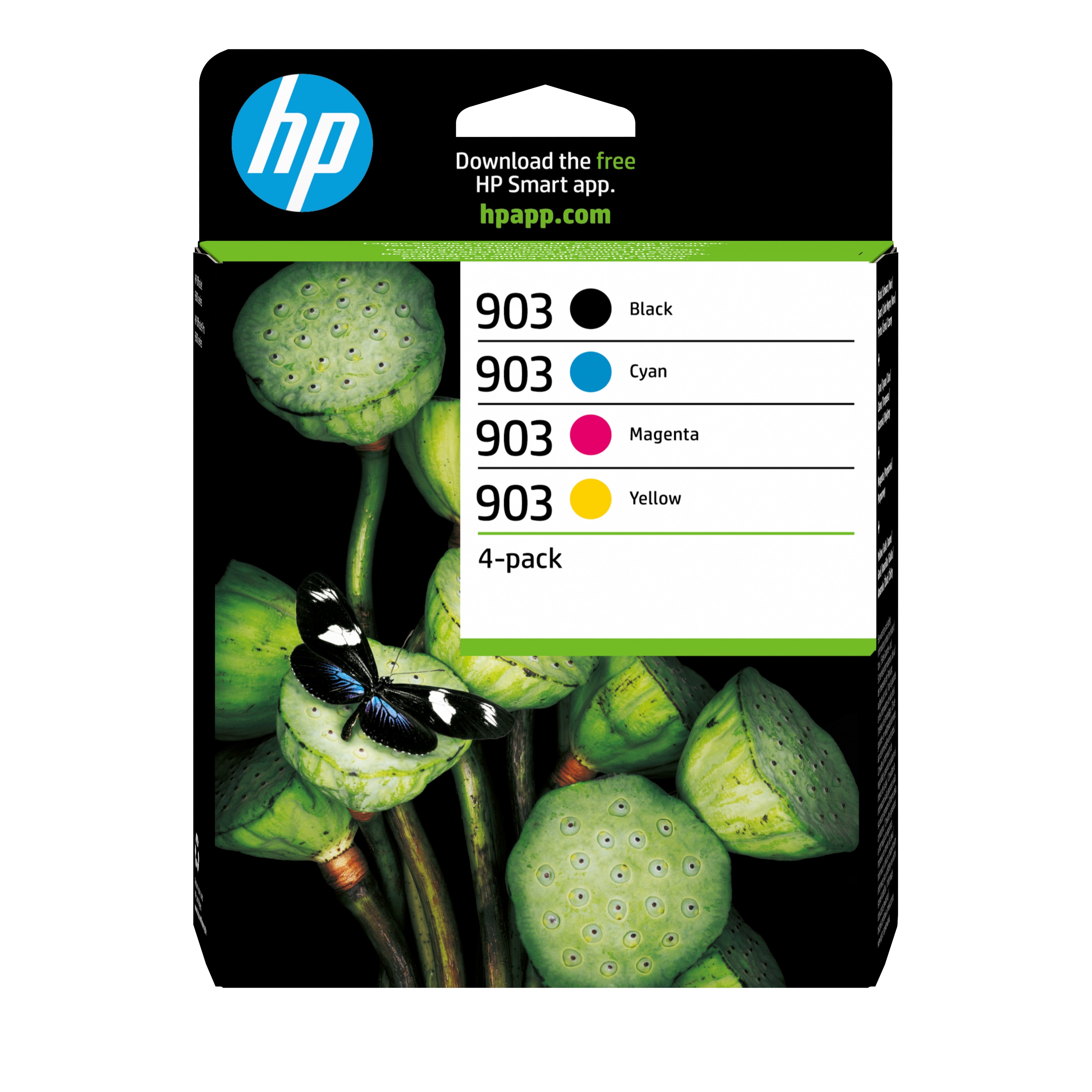 EAN 0199764688866 - HP 903 4-Pack CMYK(4) Original Ink Cartridge Combo cartucho de tinta 4 pieza(s) Rendimiento estándar Negr imagen 1