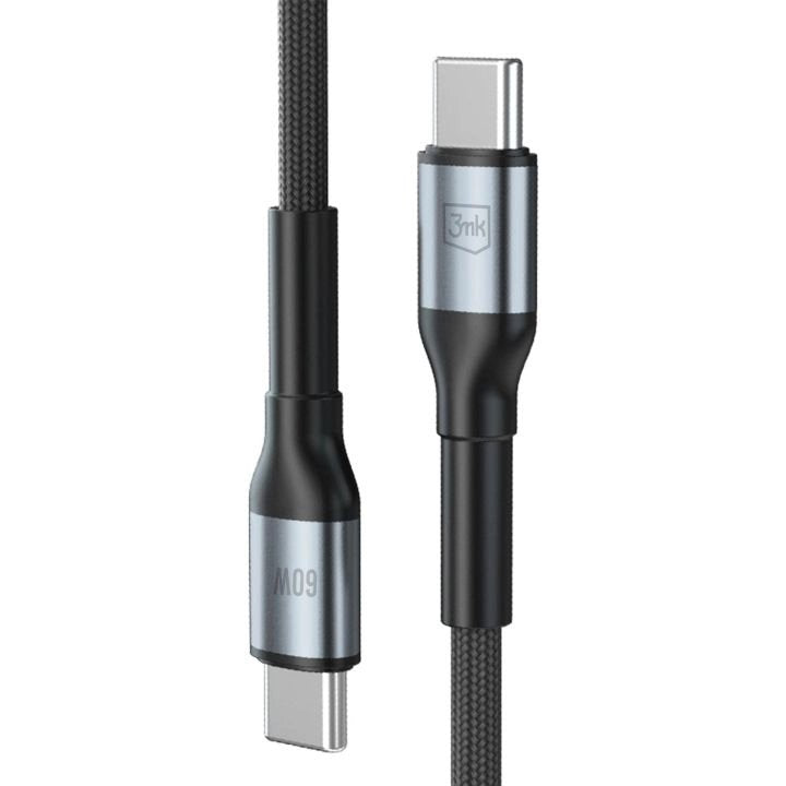 Cable 3mk Hyper N-Series C To C 2m Pd 3.0 20v 3a 60w Black
