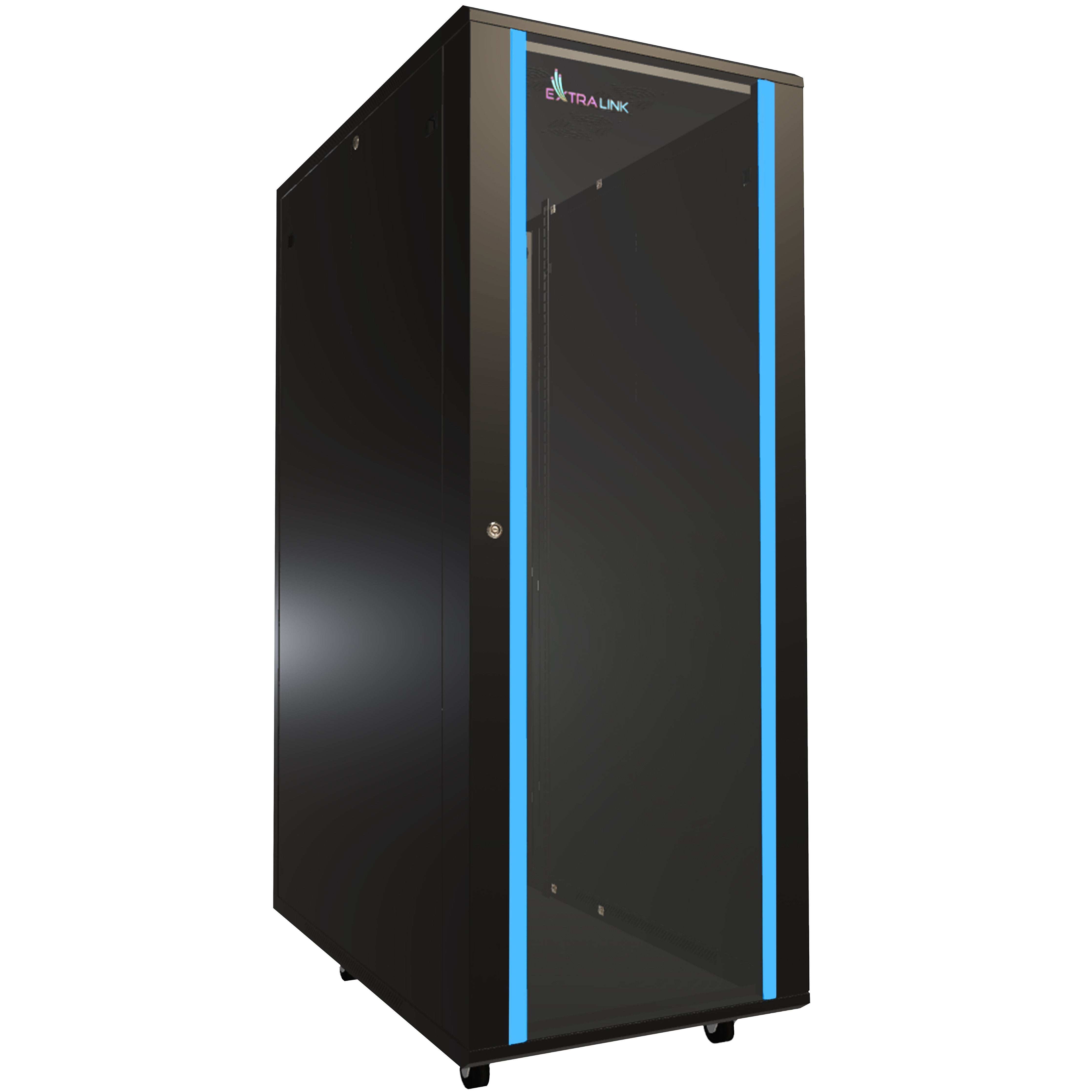 Extralink Armario 32u 600x1000 Standing Rackmount Cabinet Black