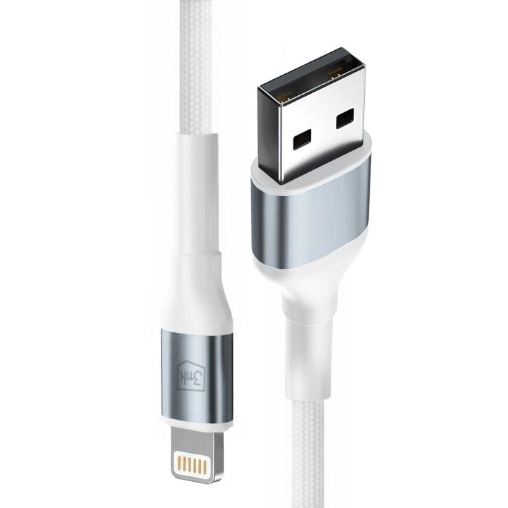 Cable 3mk Hyper N-Series A To Lightning 2m Qc 3.0 5v 2.4a 12w White