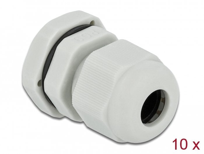 Delock Cableverschraubung Pg9 10 Stück Grau